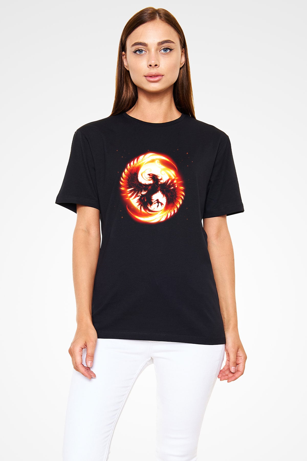 Kuş Siyah Unisex Tişört T-Shirt - TişörtFabrikası