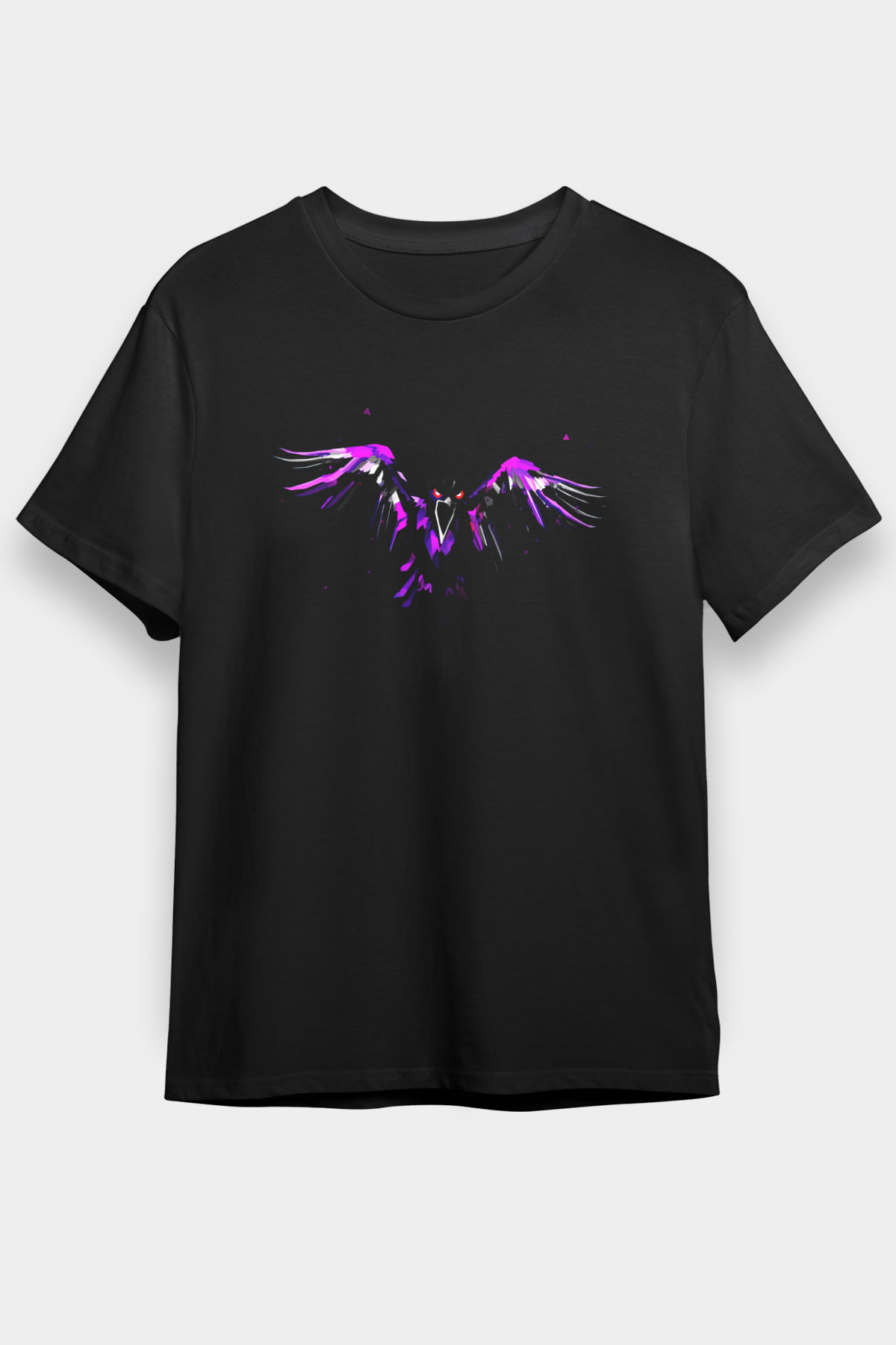 Kuş Siyah Unisex Tişört T-Shirt - TişörtFabrikası