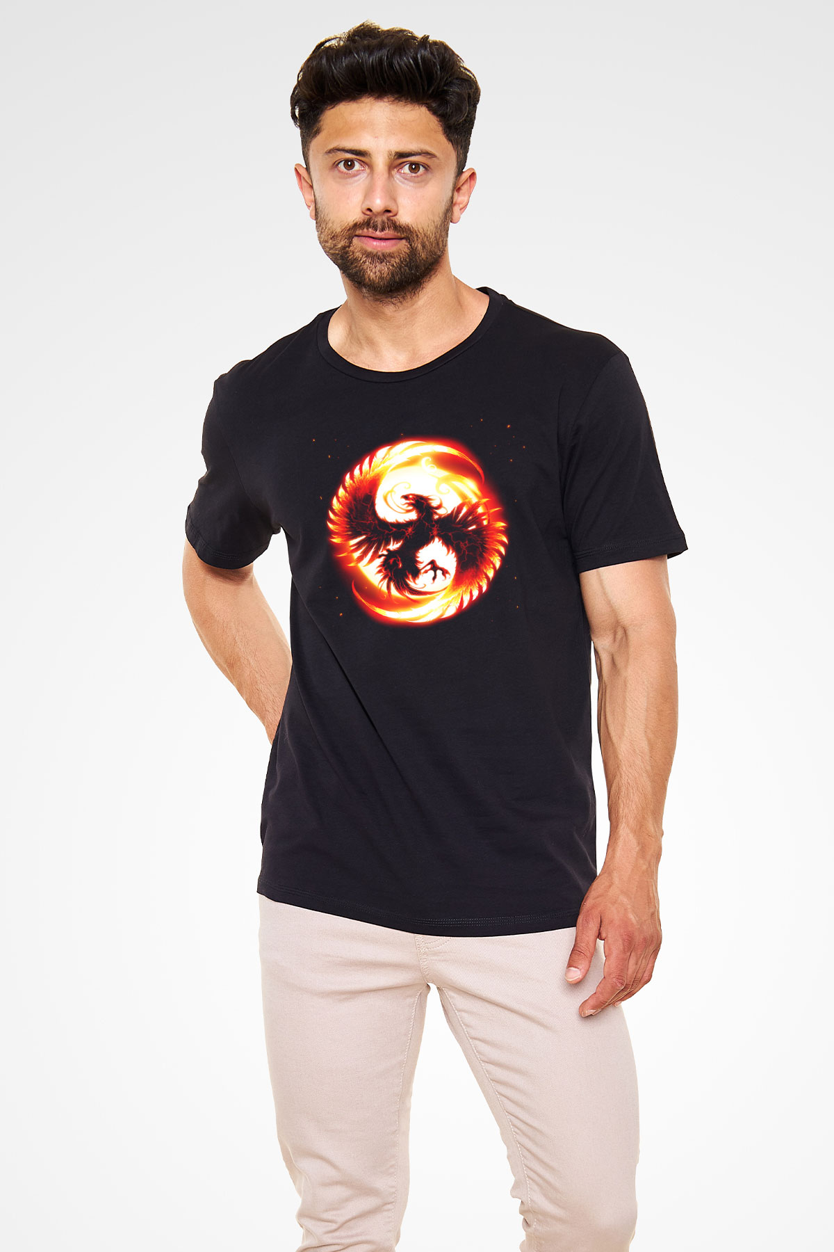 Kuş Siyah Unisex Tişört T-Shirt - TişörtFabrikası