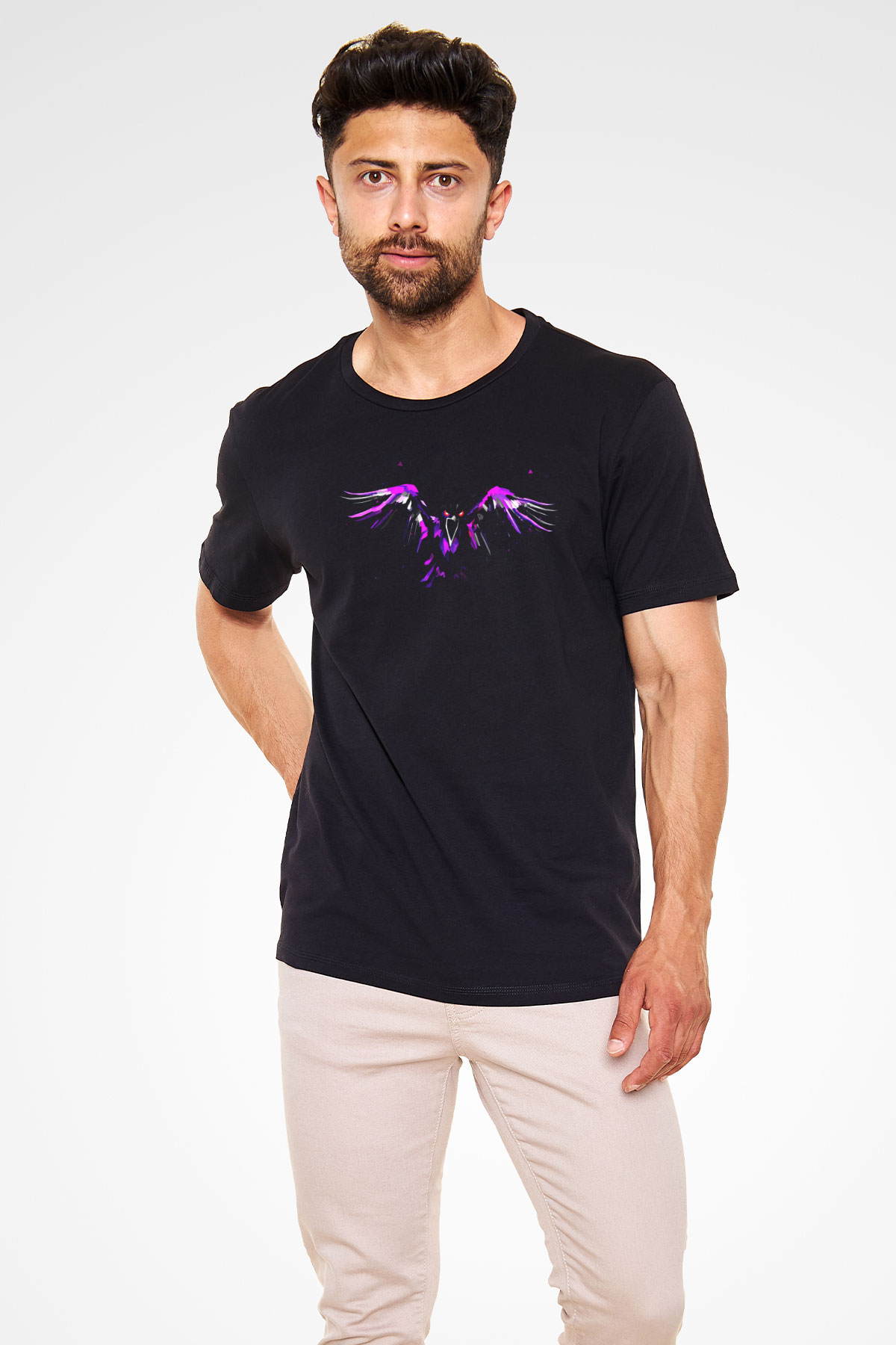 Kuş Siyah Unisex Tişört T-Shirt - TişörtFabrikası