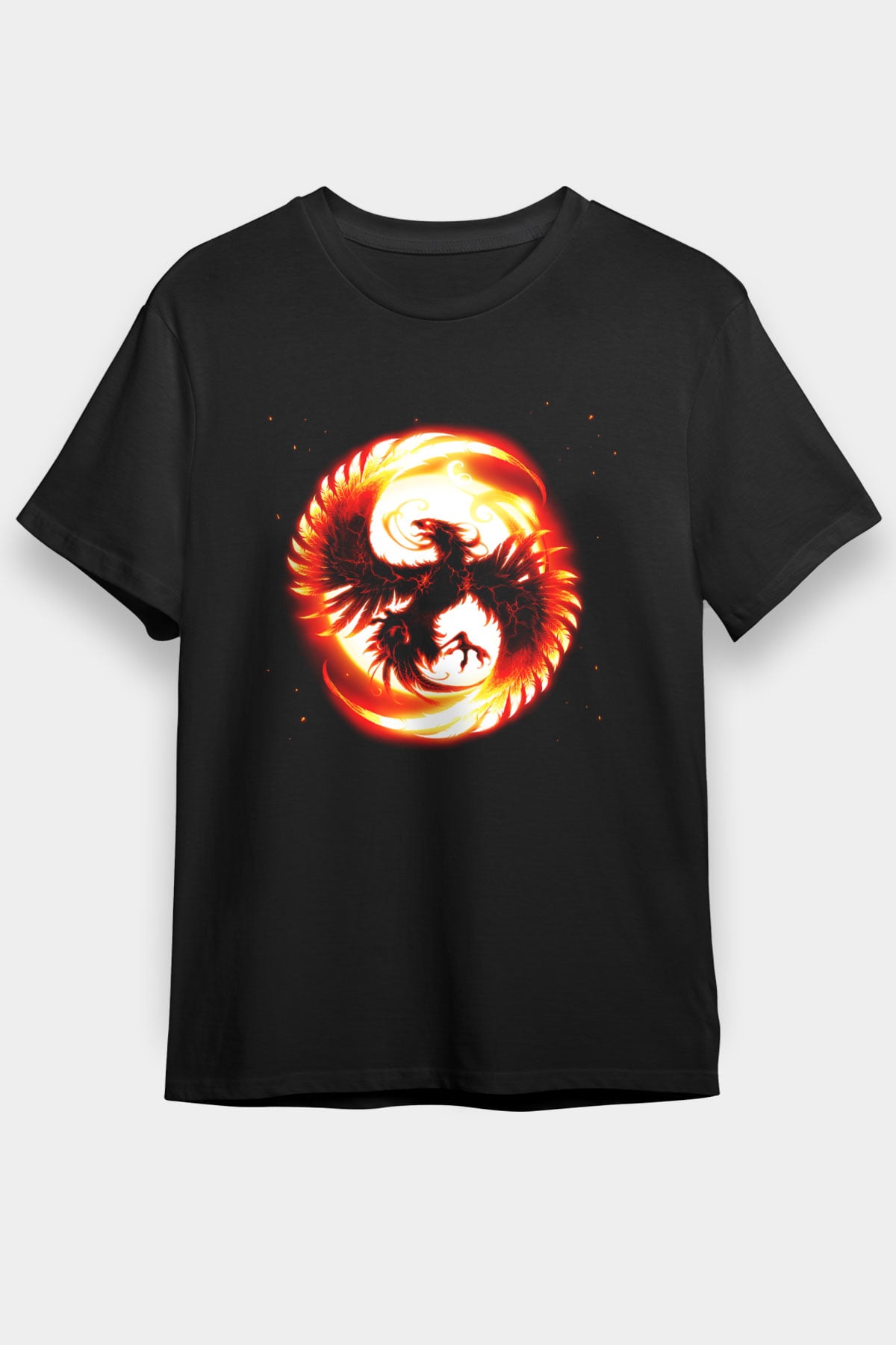 Kuş Siyah Unisex Tişört T-Shirt - TişörtFabrikası