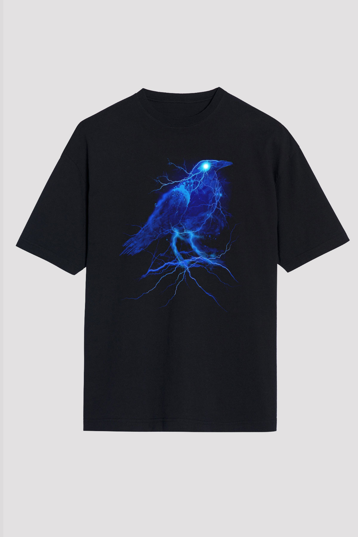 Kuş Siyah Oversize Tişört Oversize T-shirt - TişörtFabrikası