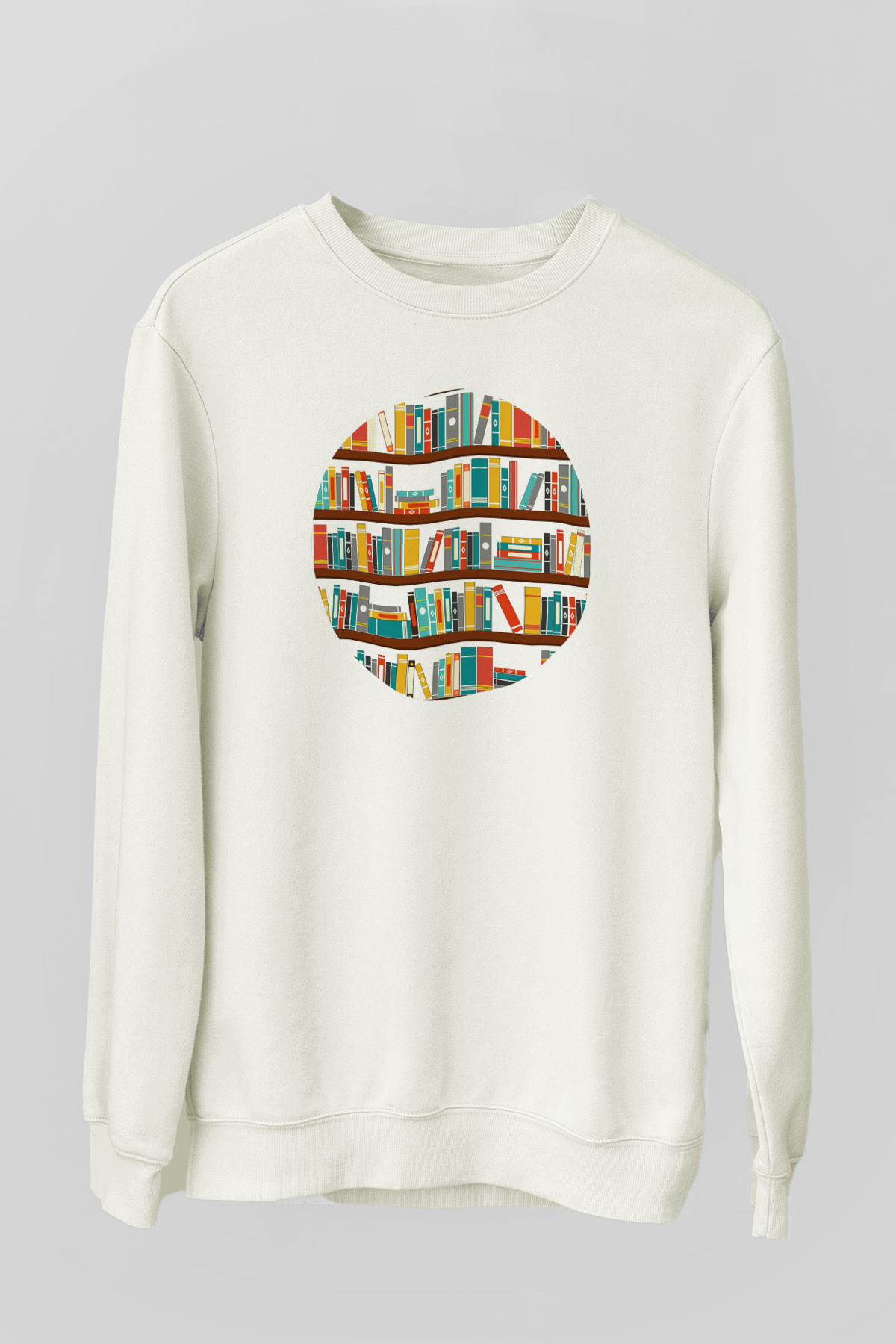 Kütüphaneci Beyaz Unisex Sweatshirt