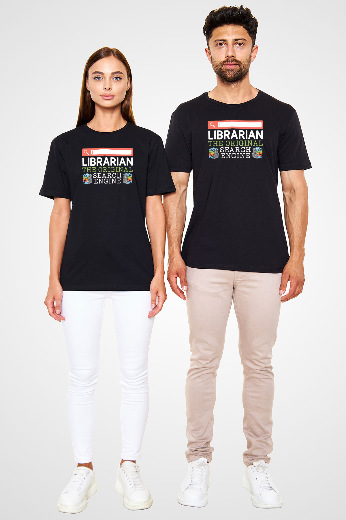Kütüphaneci Siyah Unisex Tişört T-Shirt - TişörtFabrikası
