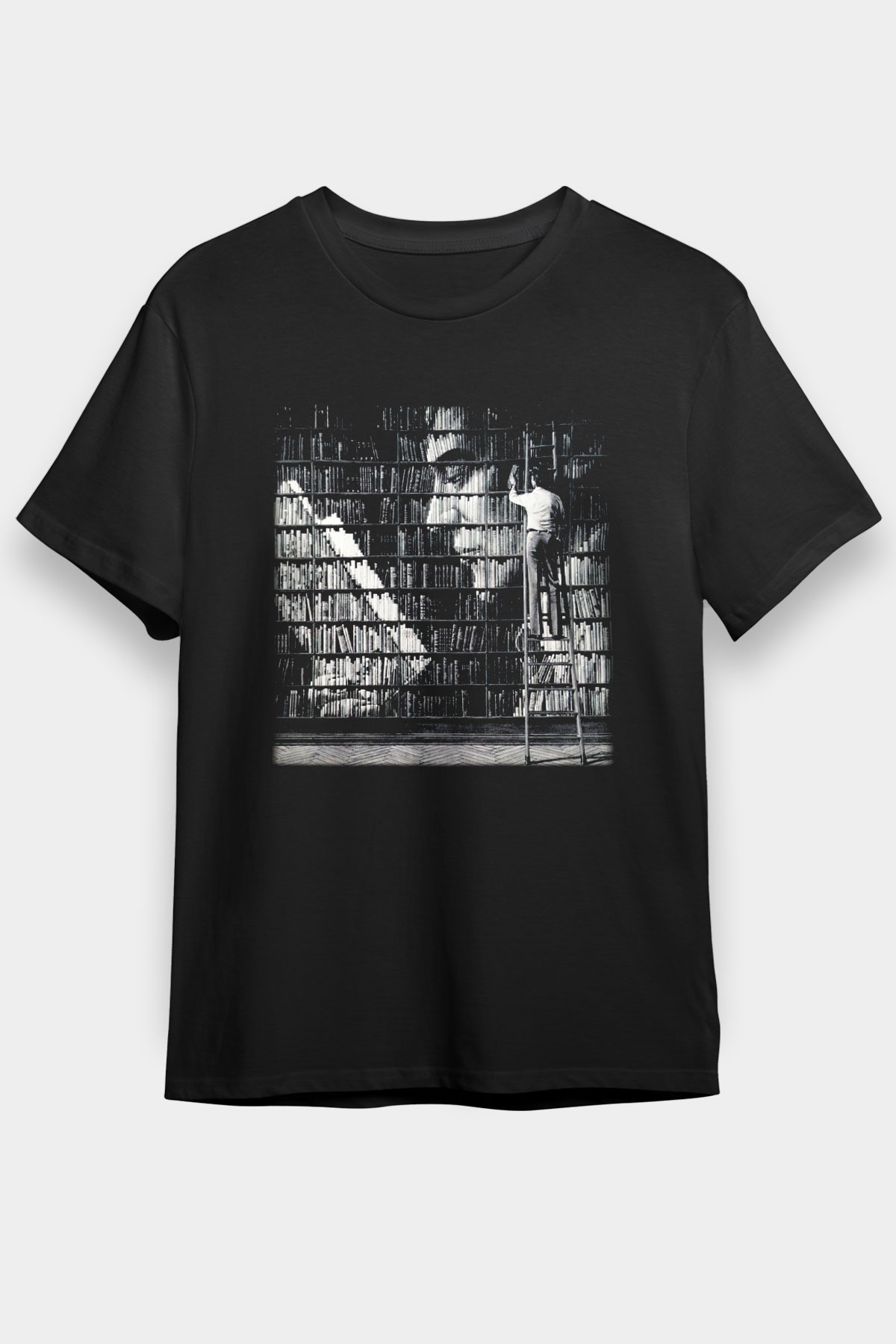 Kütüphaneci Siyah Unisex Tişört T-Shirt - TişörtFabrikası