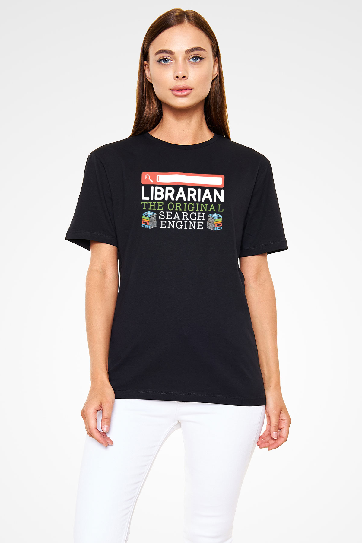 Kütüphaneci Siyah Unisex Tişört T-Shirt - TişörtFabrikası