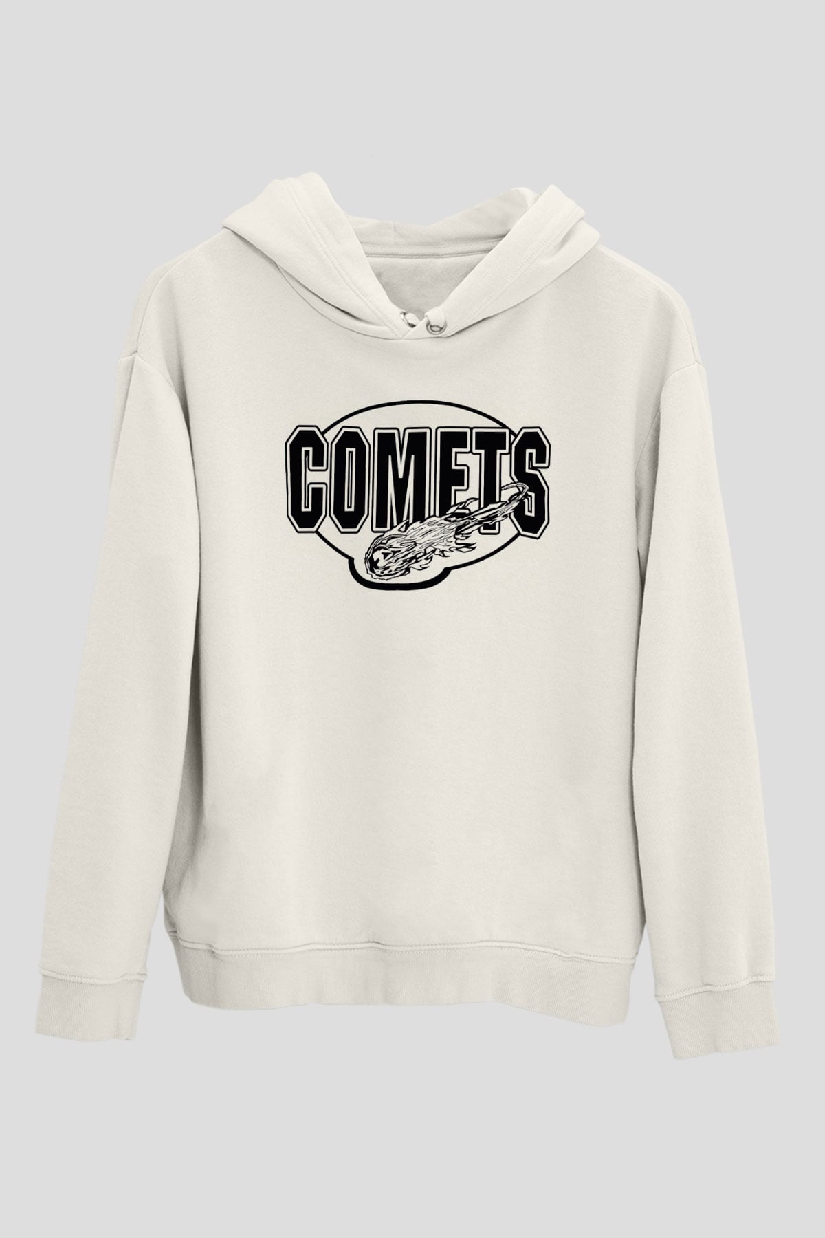 Kuyruklu yıldız Beyaz Unisex Hoodie