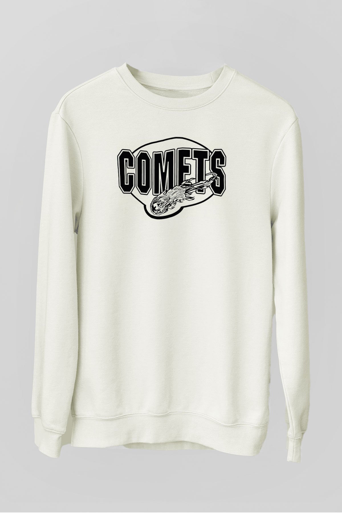 Kuyruklu yıldız Beyaz Unisex Sweatshirt