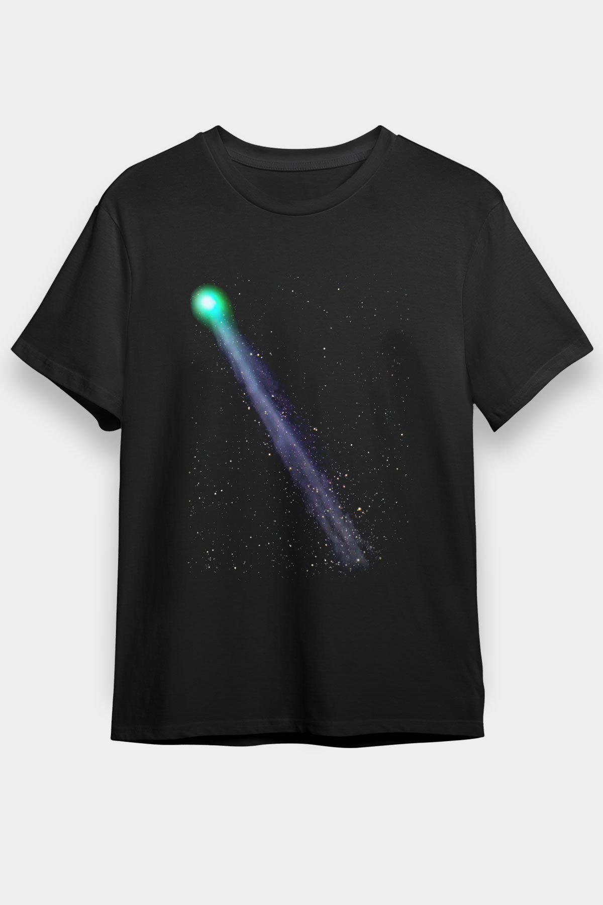 Kuyruklu yıldız Siyah Unisex Tişört T-Shirt - TişörtFabrikası