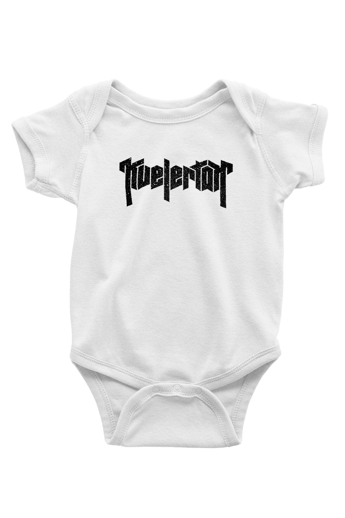 Kvelertak Baskılı Beyaz Unisex Bebek Body - Zıbın