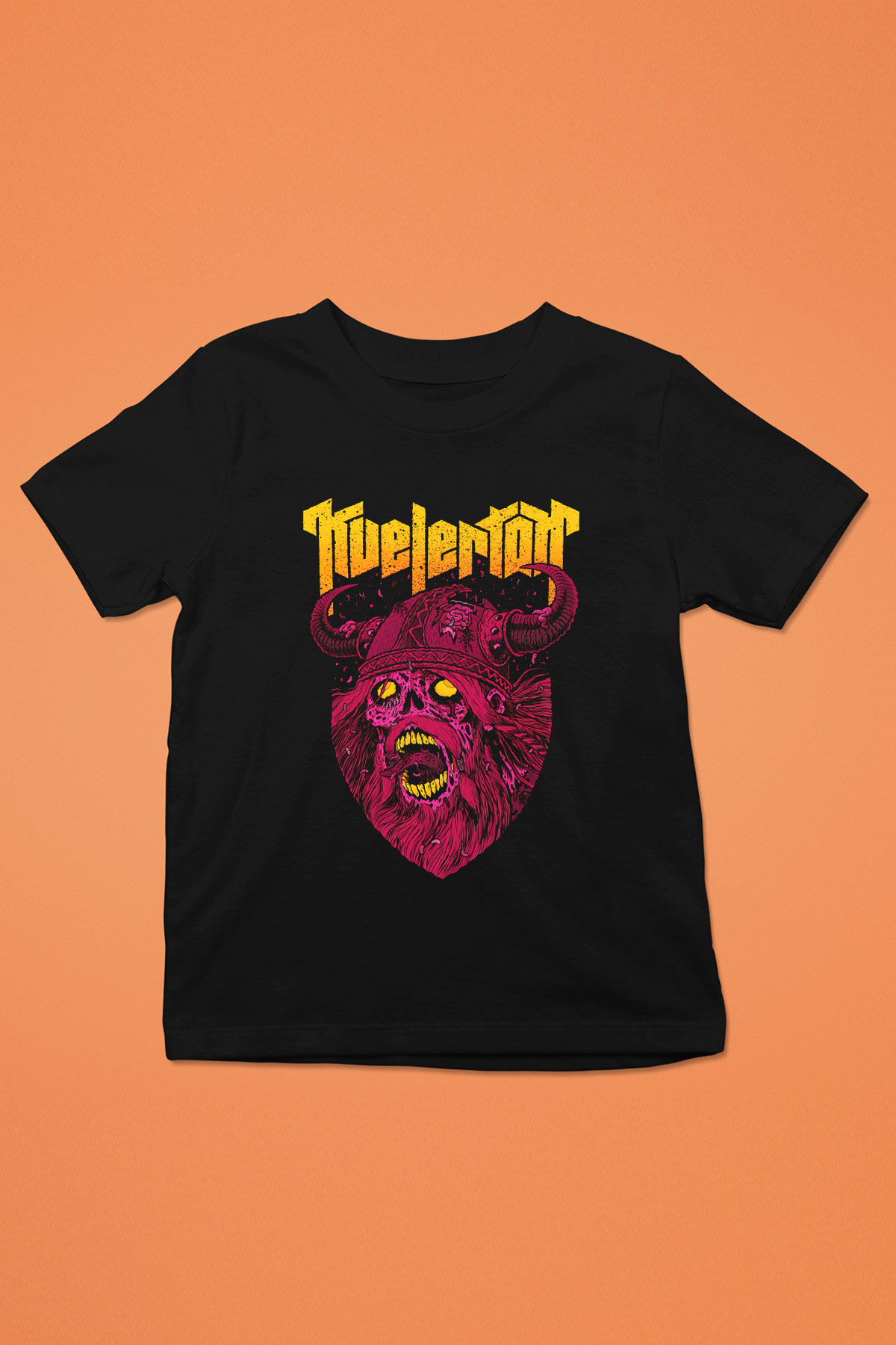 Kvelertak Baskılı Siyah Unisex Çocuk Tişört