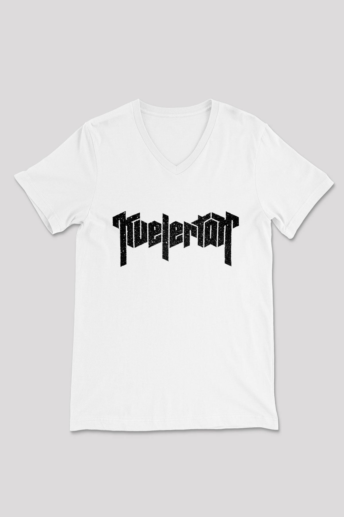 Kvelertak Beyaz Unisex V Yaka Tişört T-Shirt