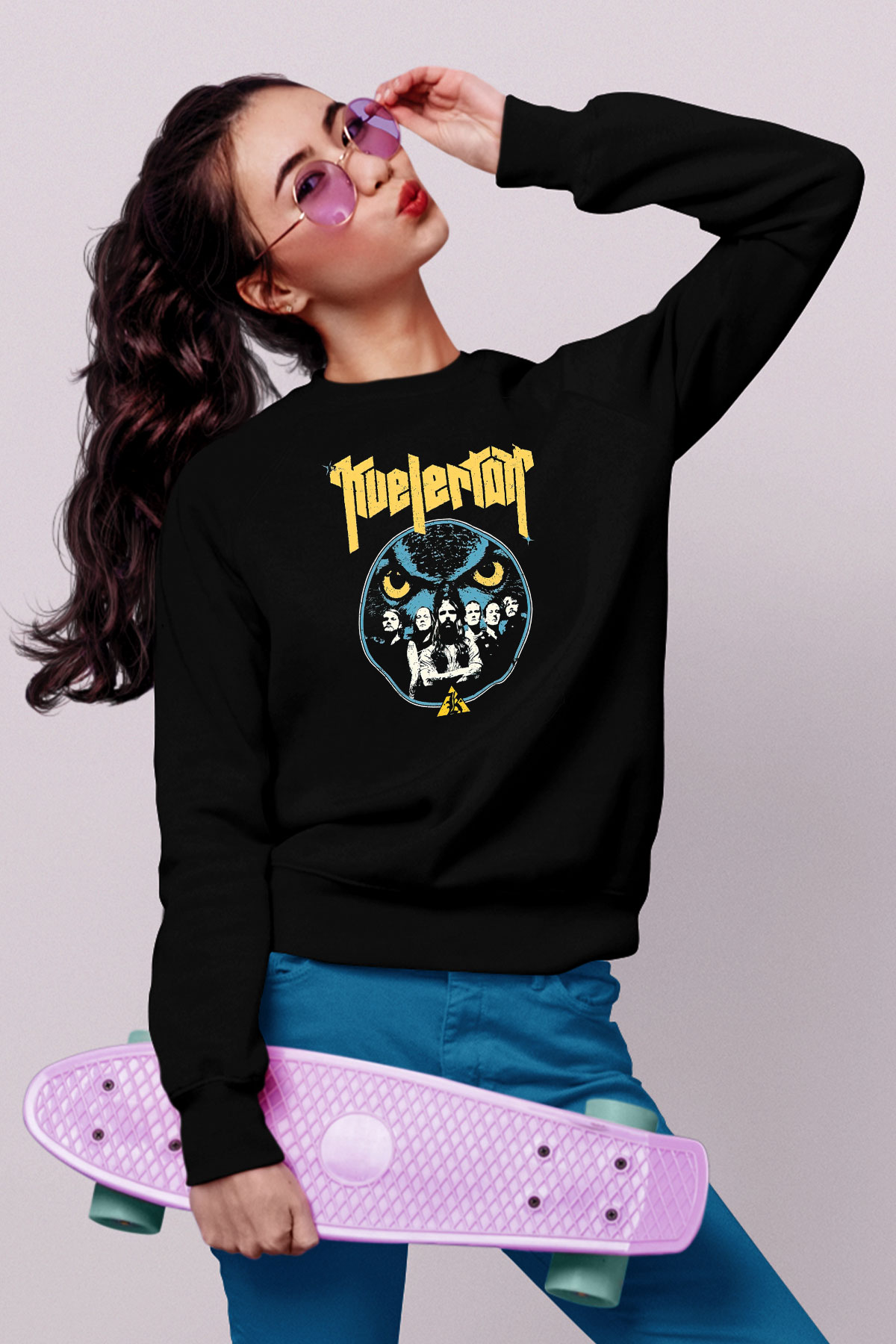 Kvelertak Siyah Unisex Sweatshirt