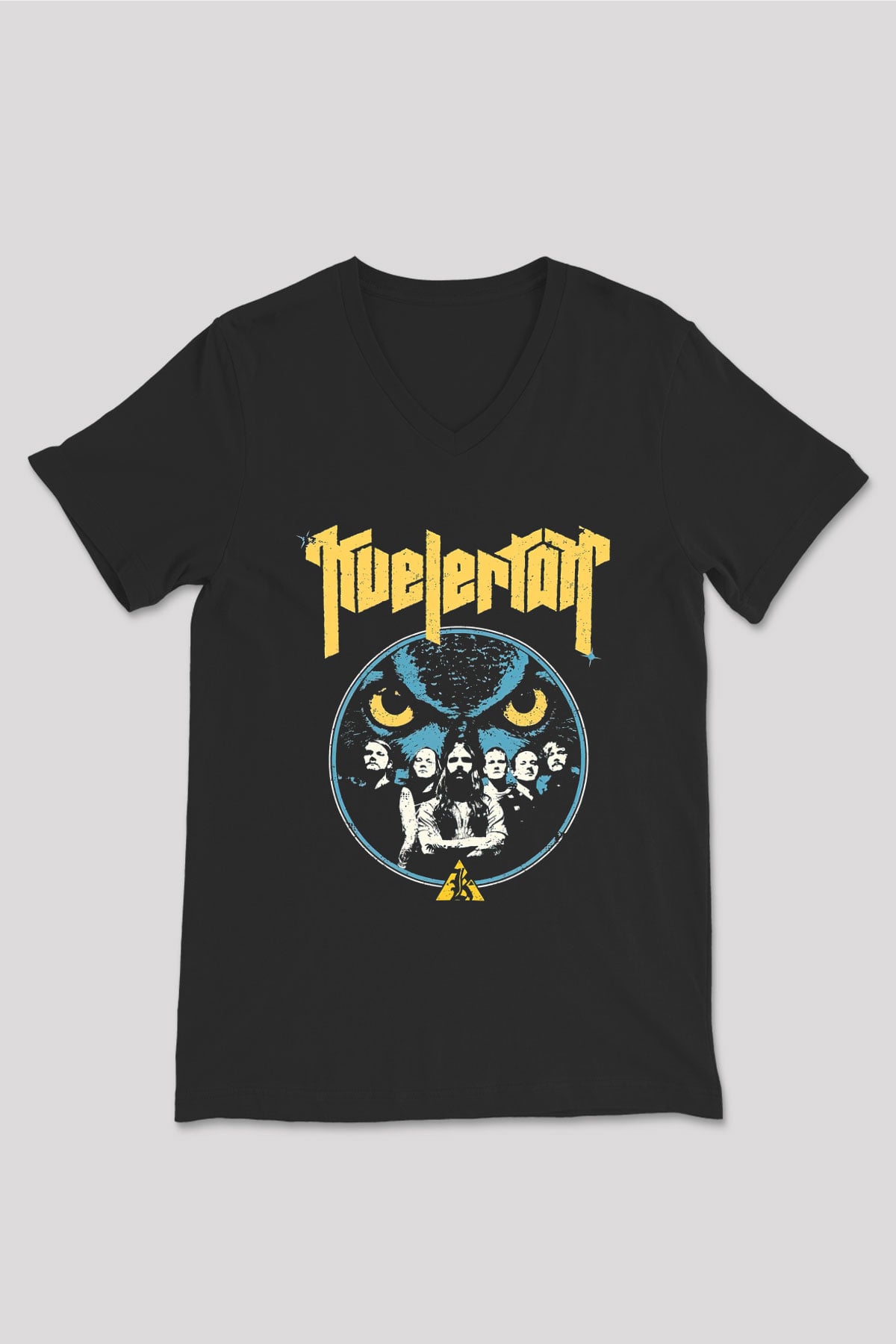 Kvelertak Siyah Unisex V Yaka Tişört T-Shirt