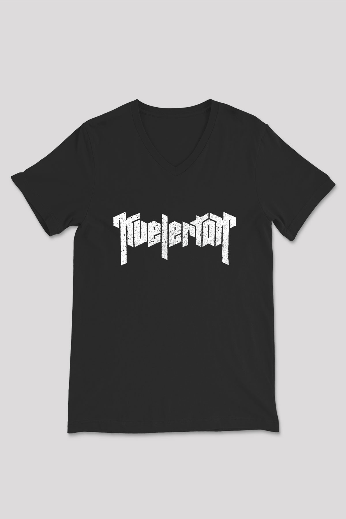 Kvelertak Siyah Unisex V Yaka Tişört T-Shirt