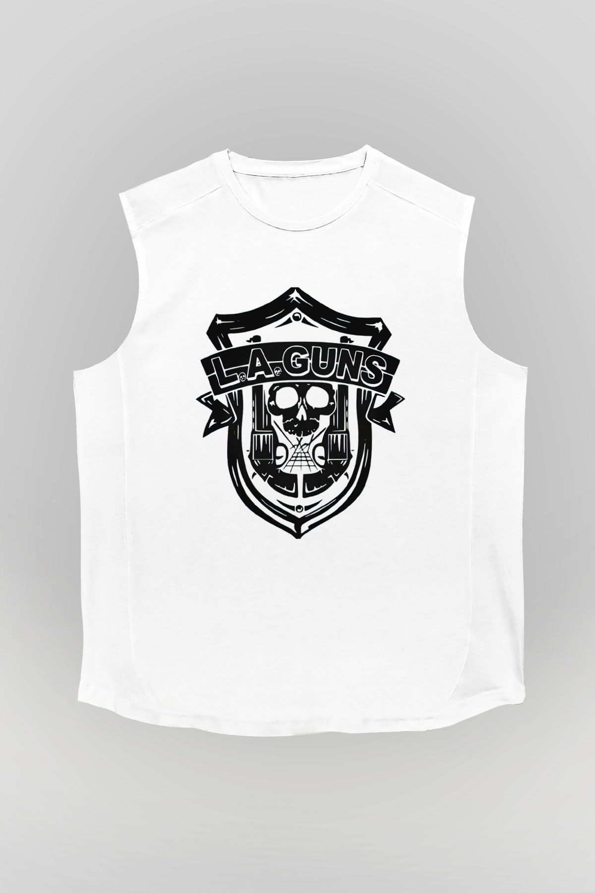 L.A. Guns Beyaz Unisex Kolsuz Tişört