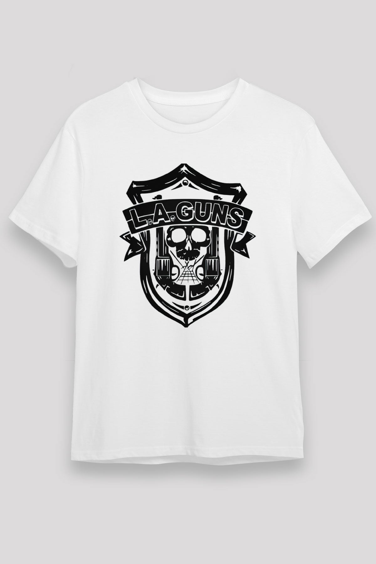 L.A. Guns Beyaz Unisex Tişört T-Shirt - TişörtFabrikası