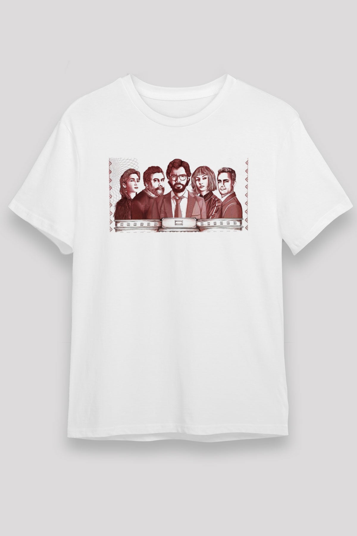 La casa de papel Beyaz Unisex Tişört T-Shirt
