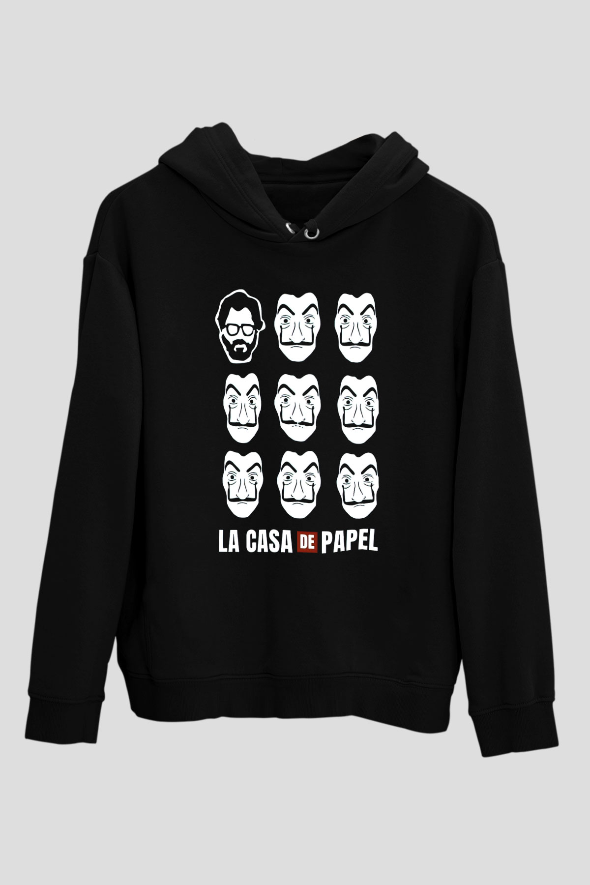 La casa de papel Siyah Unisex Hoodie