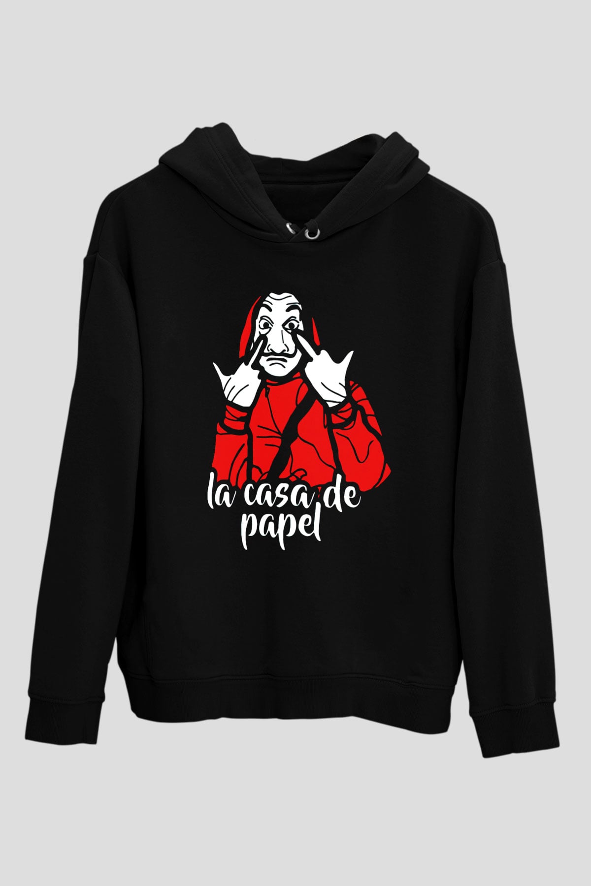 La casa de papel Siyah Unisex Hoodie