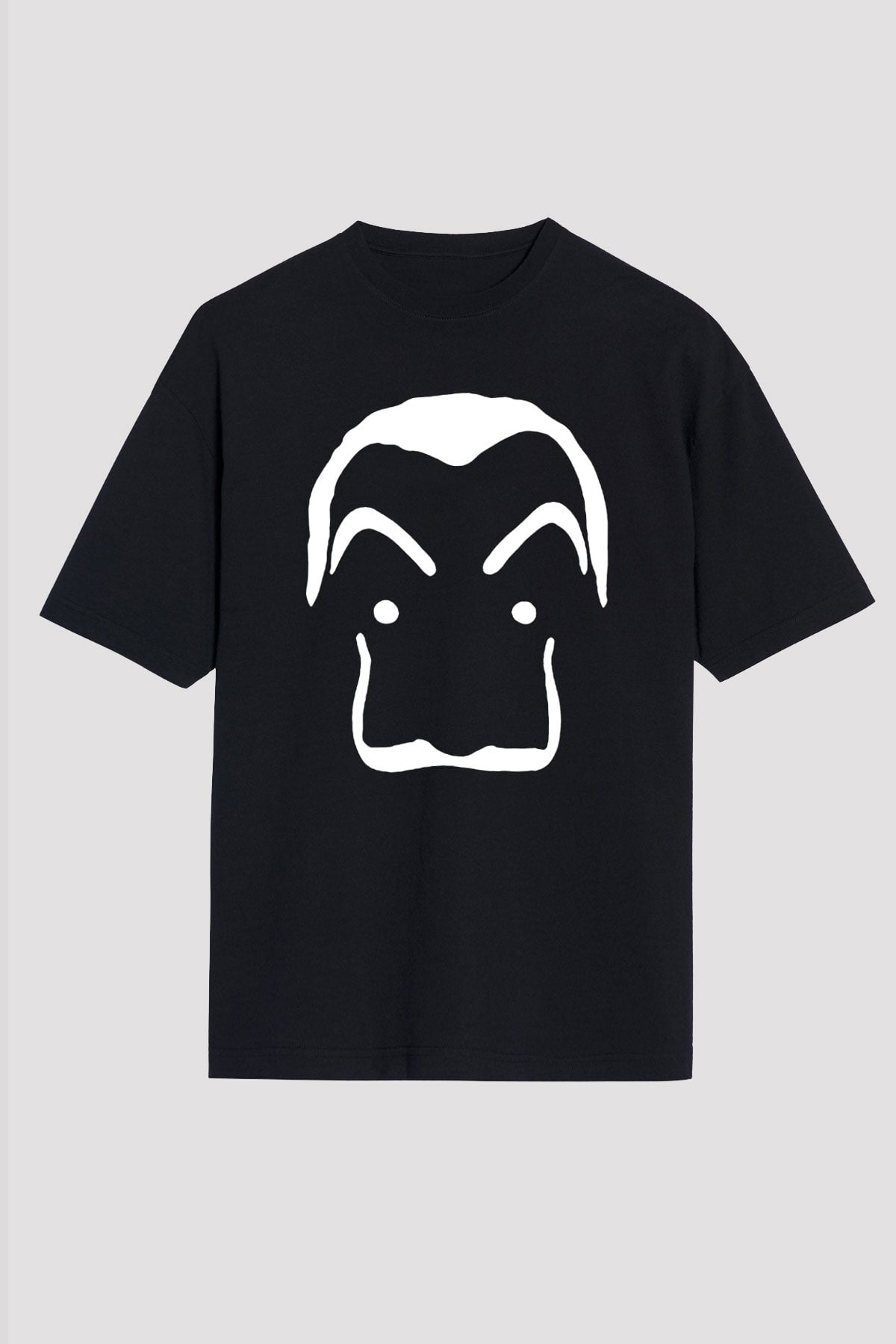 La casa de papel Siyah Unisex Oversize Tişört T-Shirt