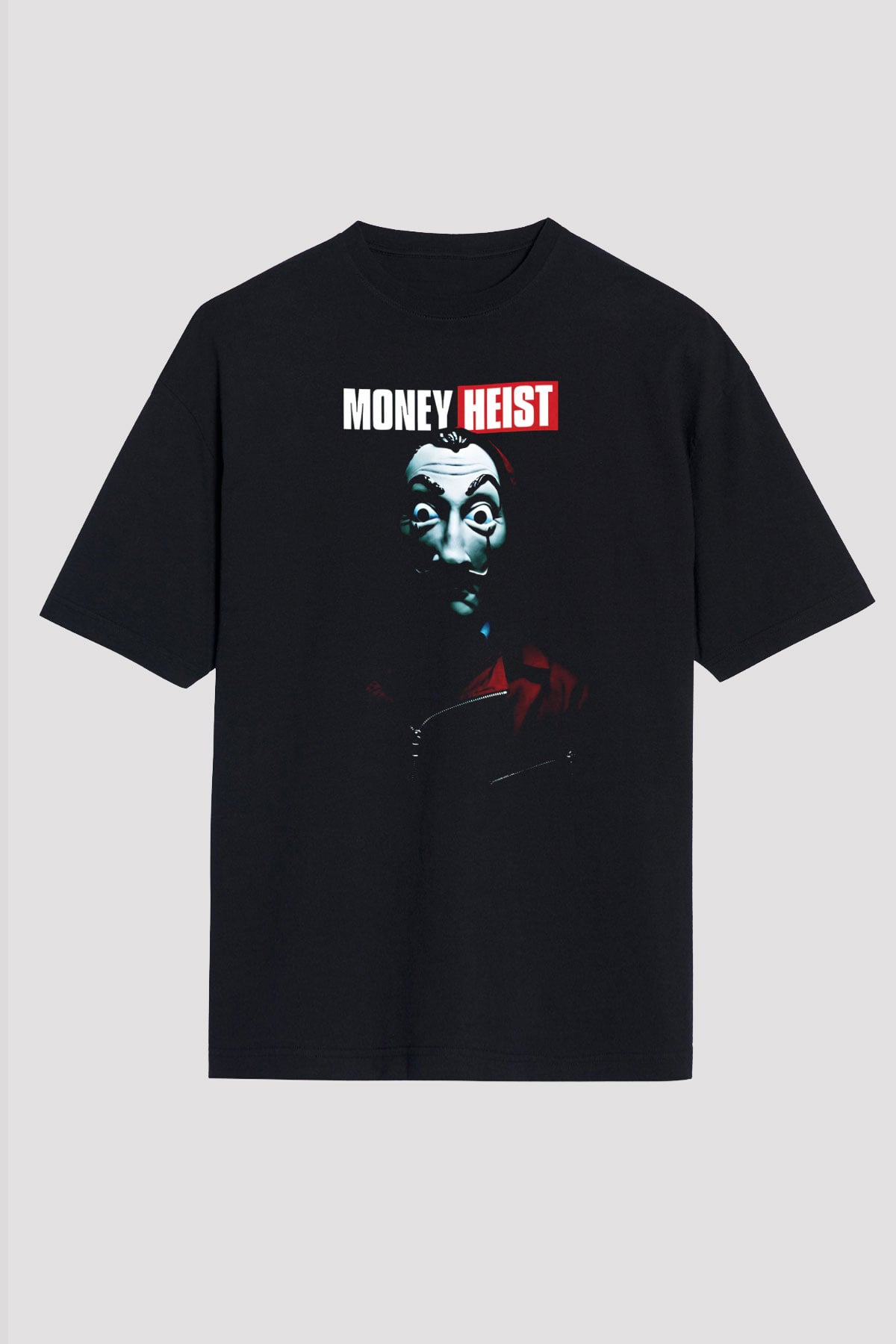 La casa de papel Siyah Oversize Tişört Oversize T-shirt