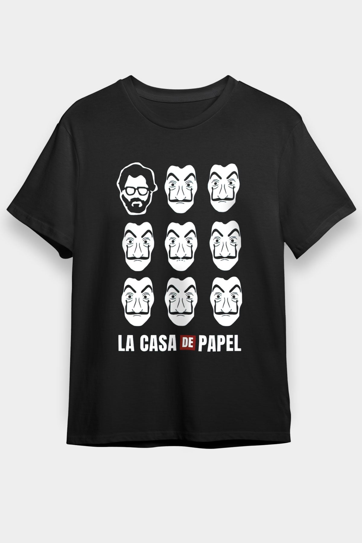La casa de papel Siyah Unisex Tişört T-Shirt