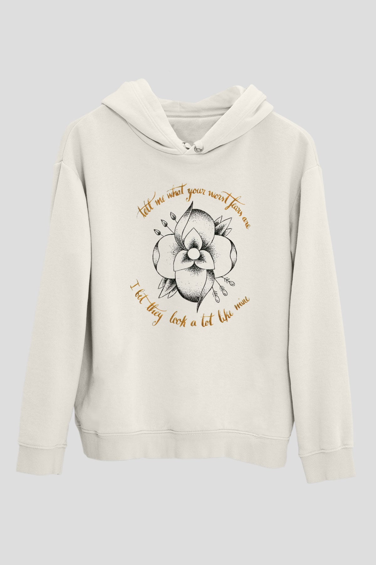 La Dispute Beyaz Unisex Kapüşonlu Sweatshirt