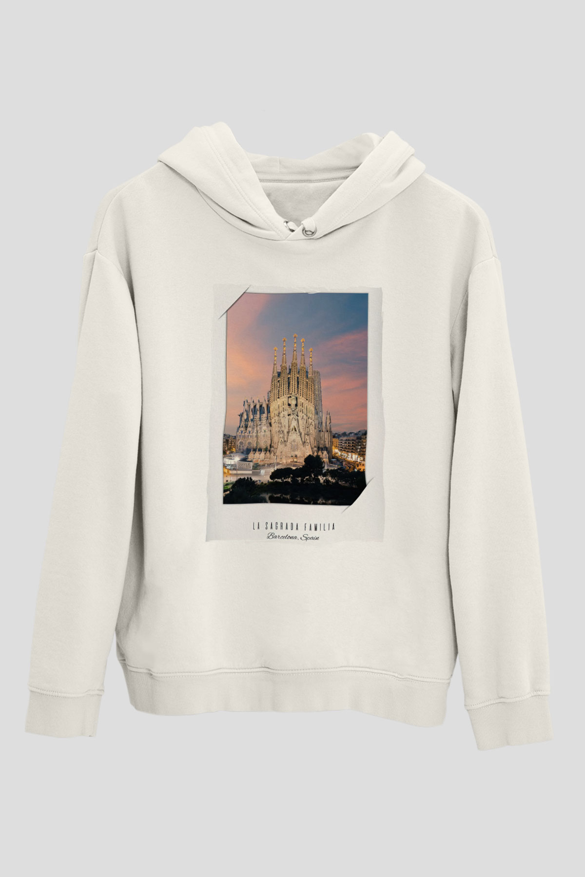 La Sagrada Familia Beyaz Unisex Hoodie