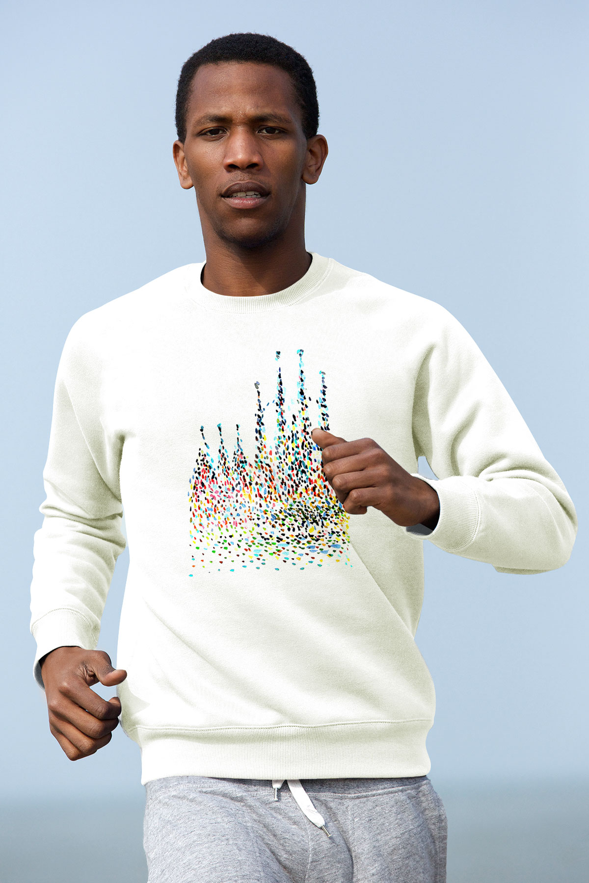 La Sagrada Familia Beyaz Unisex Sweatshirt