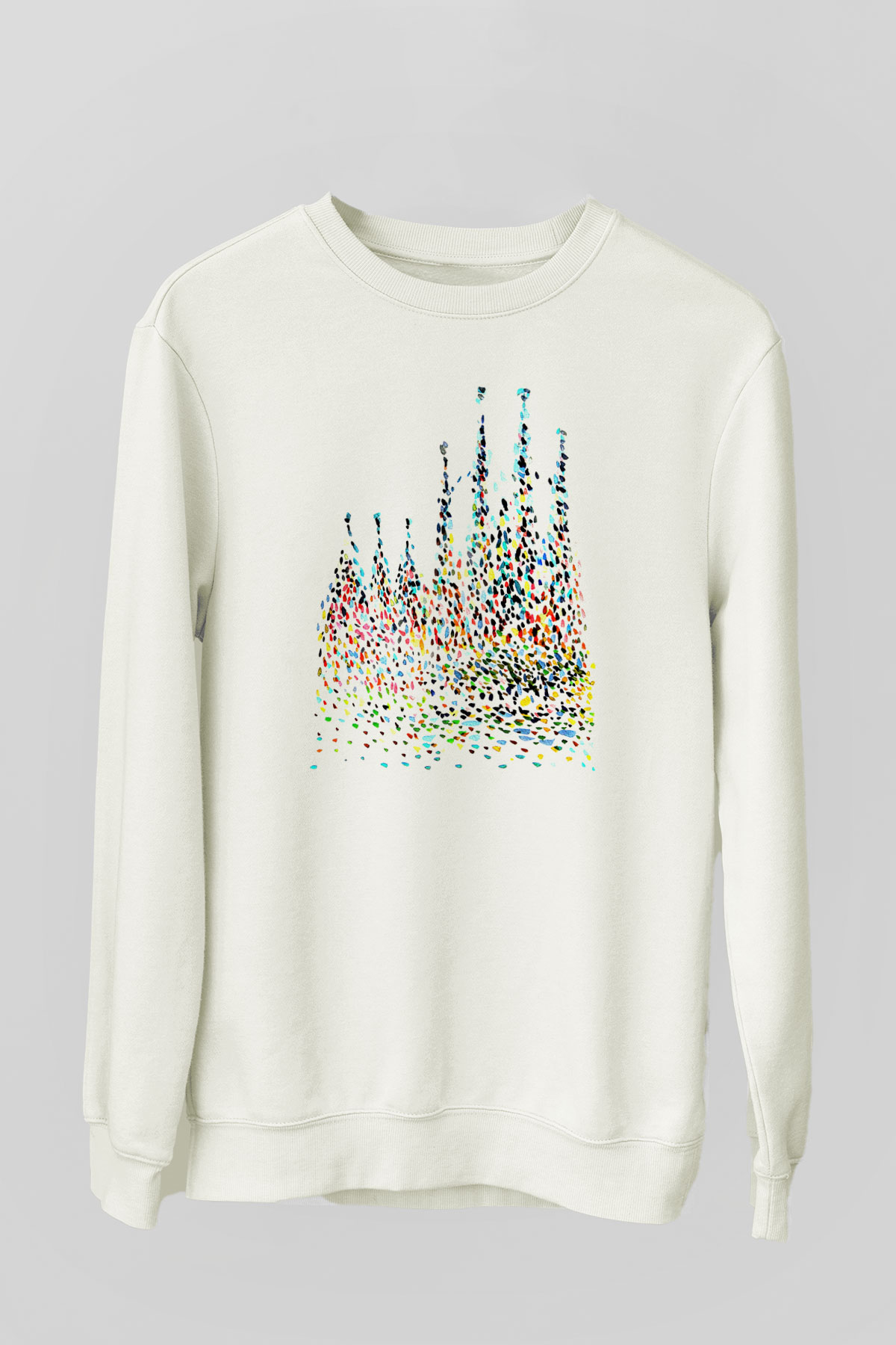 La Sagrada Familia Beyaz Unisex Sweatshirt
