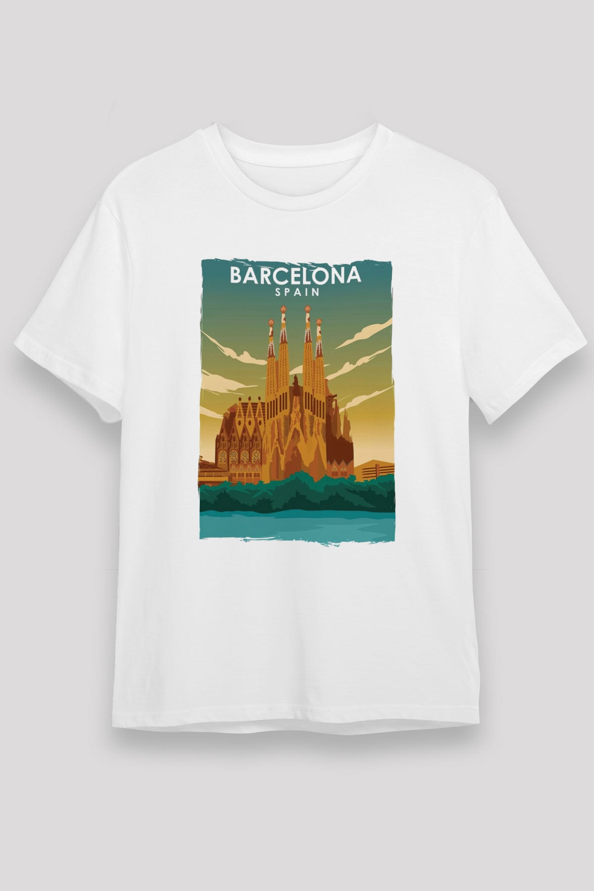 La Sagrada Familia Beyaz Unisex Tişört T-Shirt - TişörtFabrikası