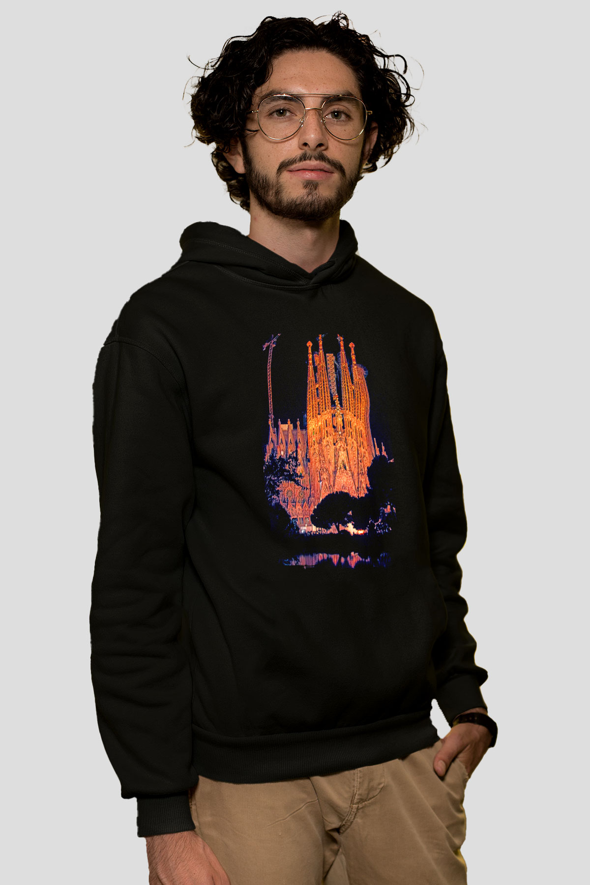 La Sagrada Familia Siyah Unisex Hoodie