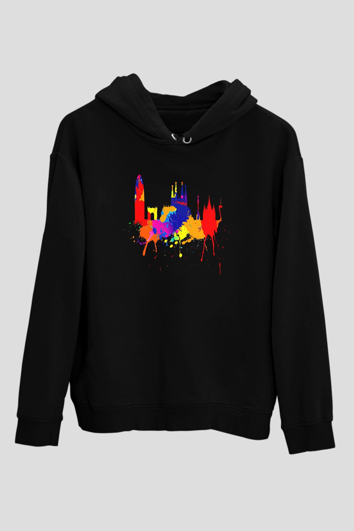 La Sagrada Familia Siyah Unisex Hoodie