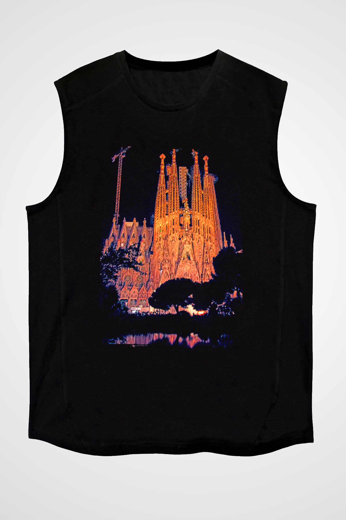 La Sagrada Familia Siyah Unisex Kolsuz Tişört