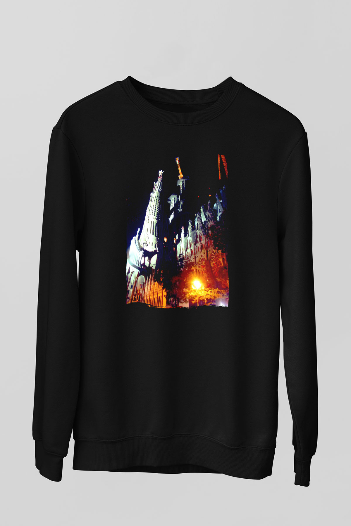 La Sagrada Familia Siyah Unisex Sweatshirt