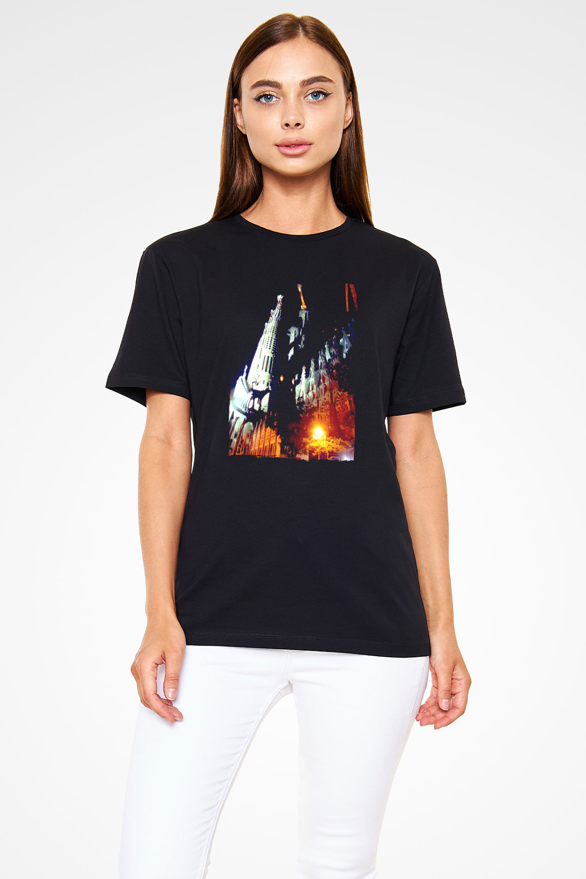 La Sagrada Familia Siyah Unisex Tişört T-Shirt - TişörtFabrikası