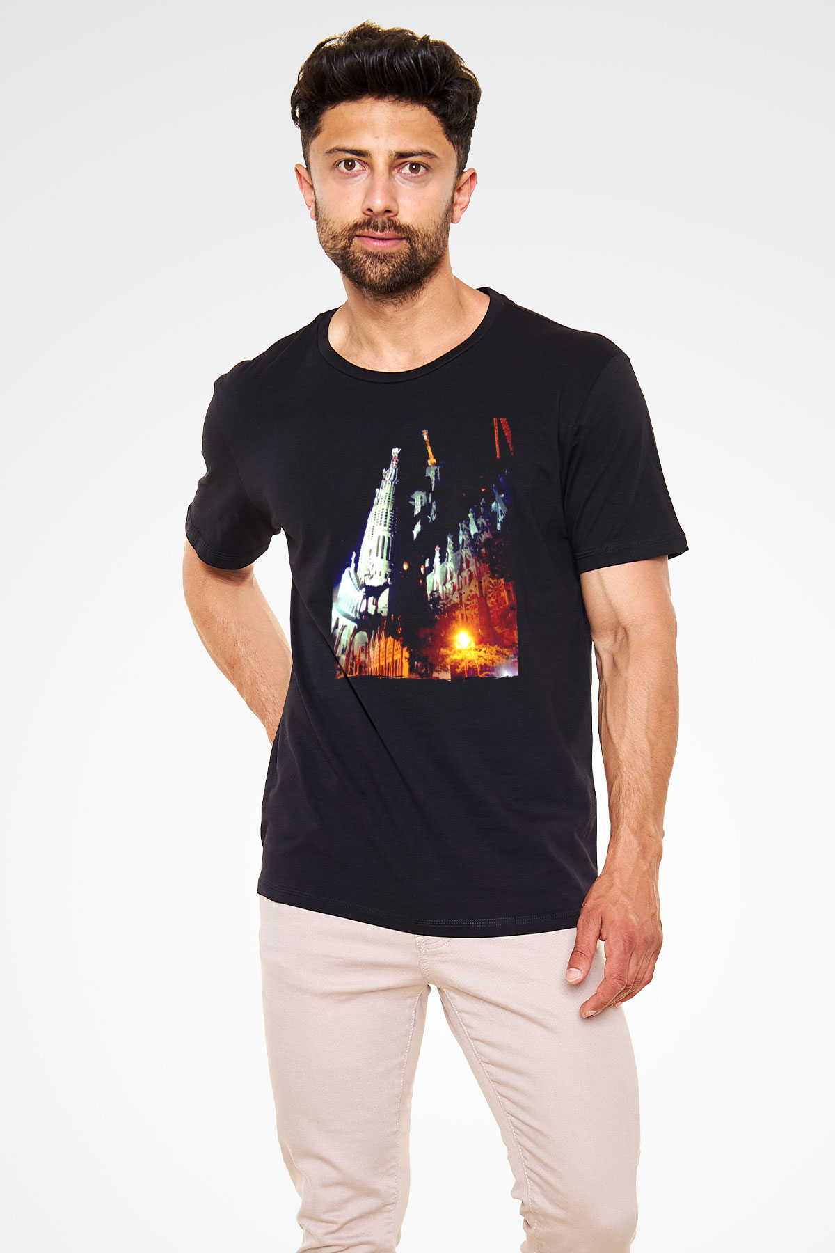 La Sagrada Familia Siyah Unisex Tişört T-Shirt - TişörtFabrikası