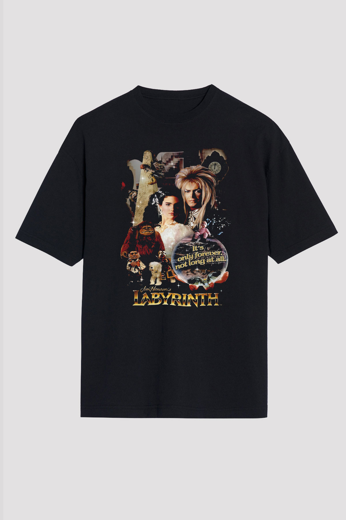 Labyrinth Siyah Oversize Tişört