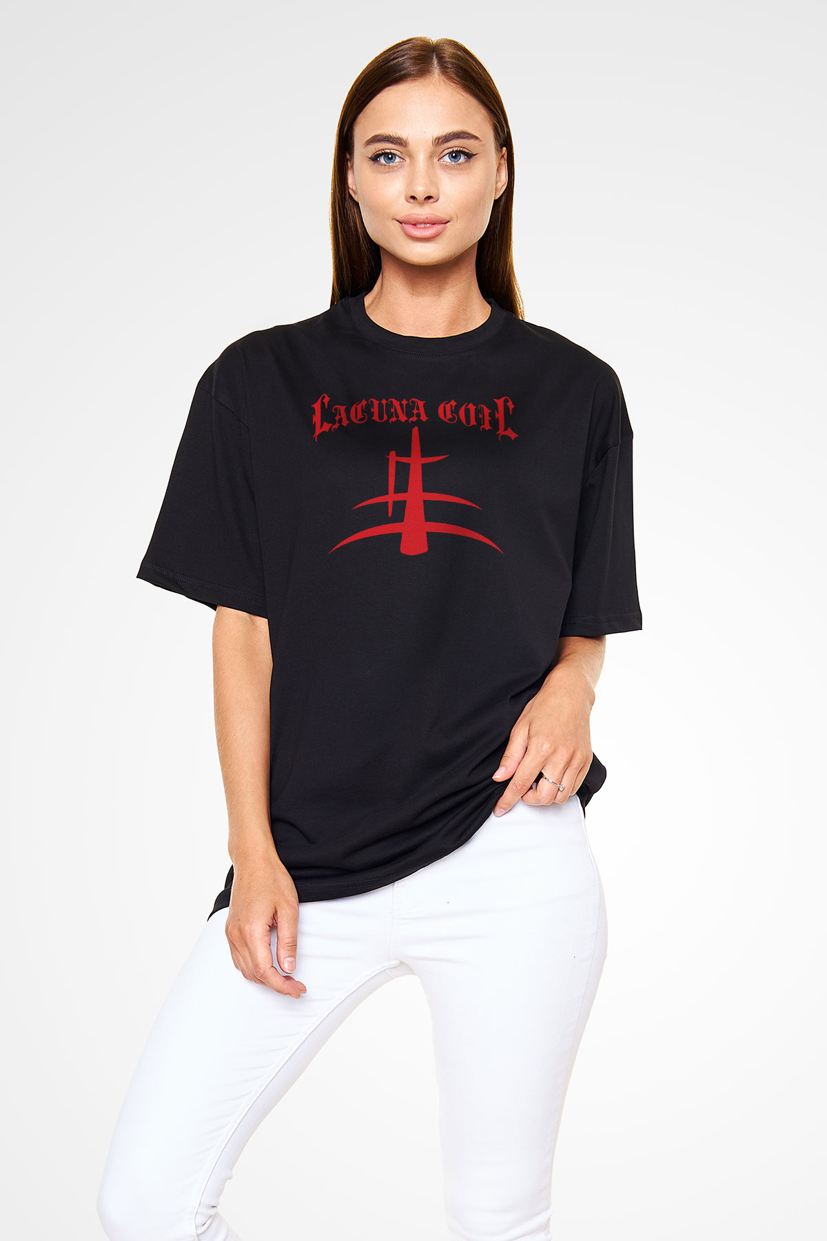 Lacuna Coil Siyah Unisex Oversize Tişört T-Shirt