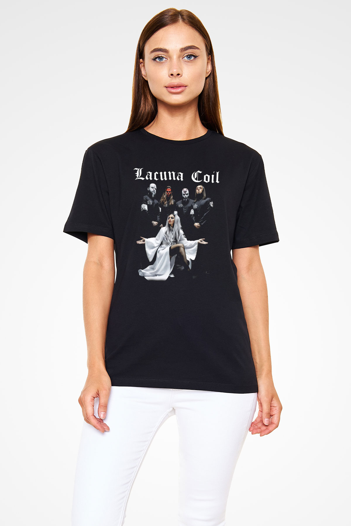 Lacuna Coil Siyah Unisex Tişört T-Shirt - TişörtFabrikası