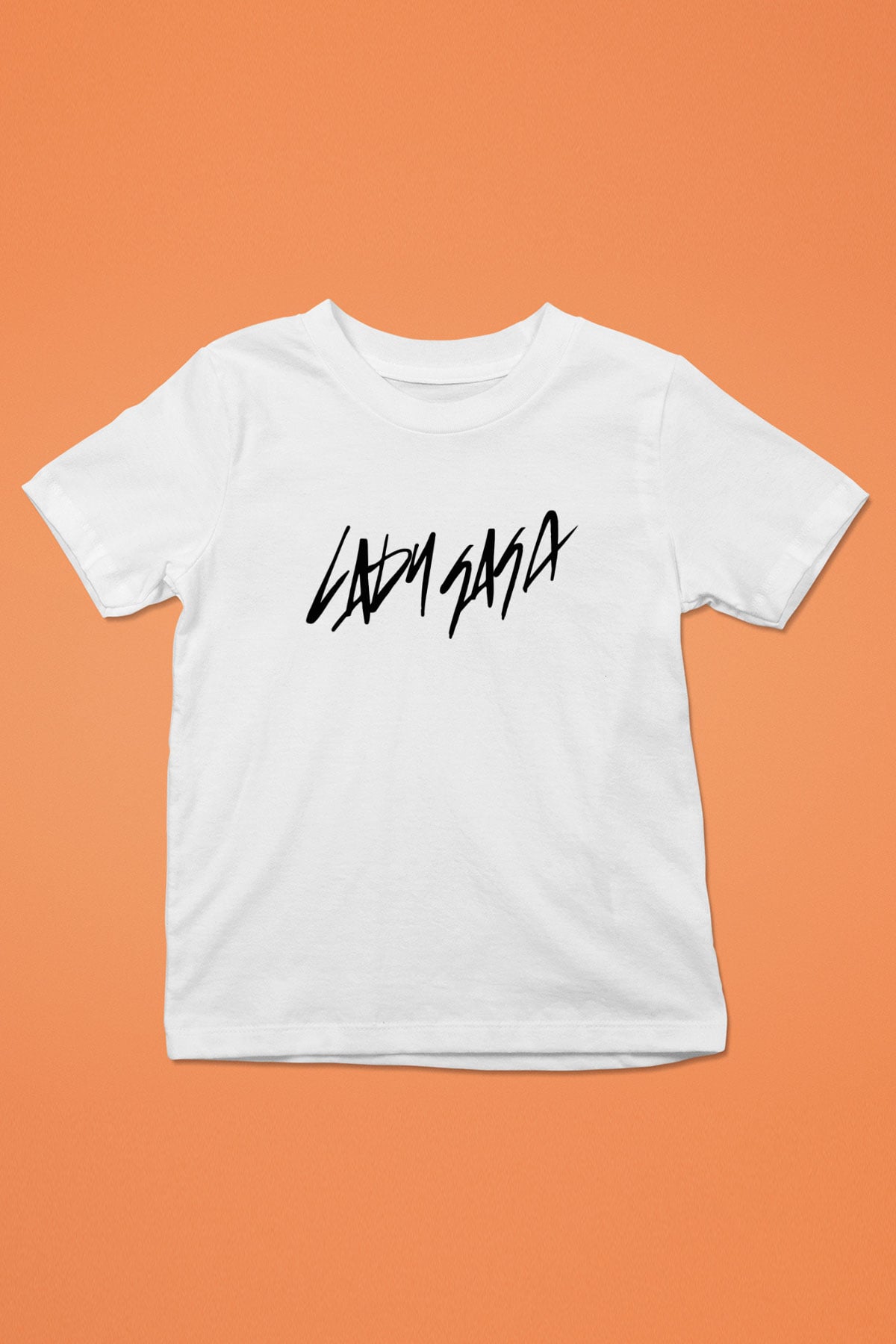 Lady Gaga Baskılı Beyaz Unisex Çocuk Tişört
