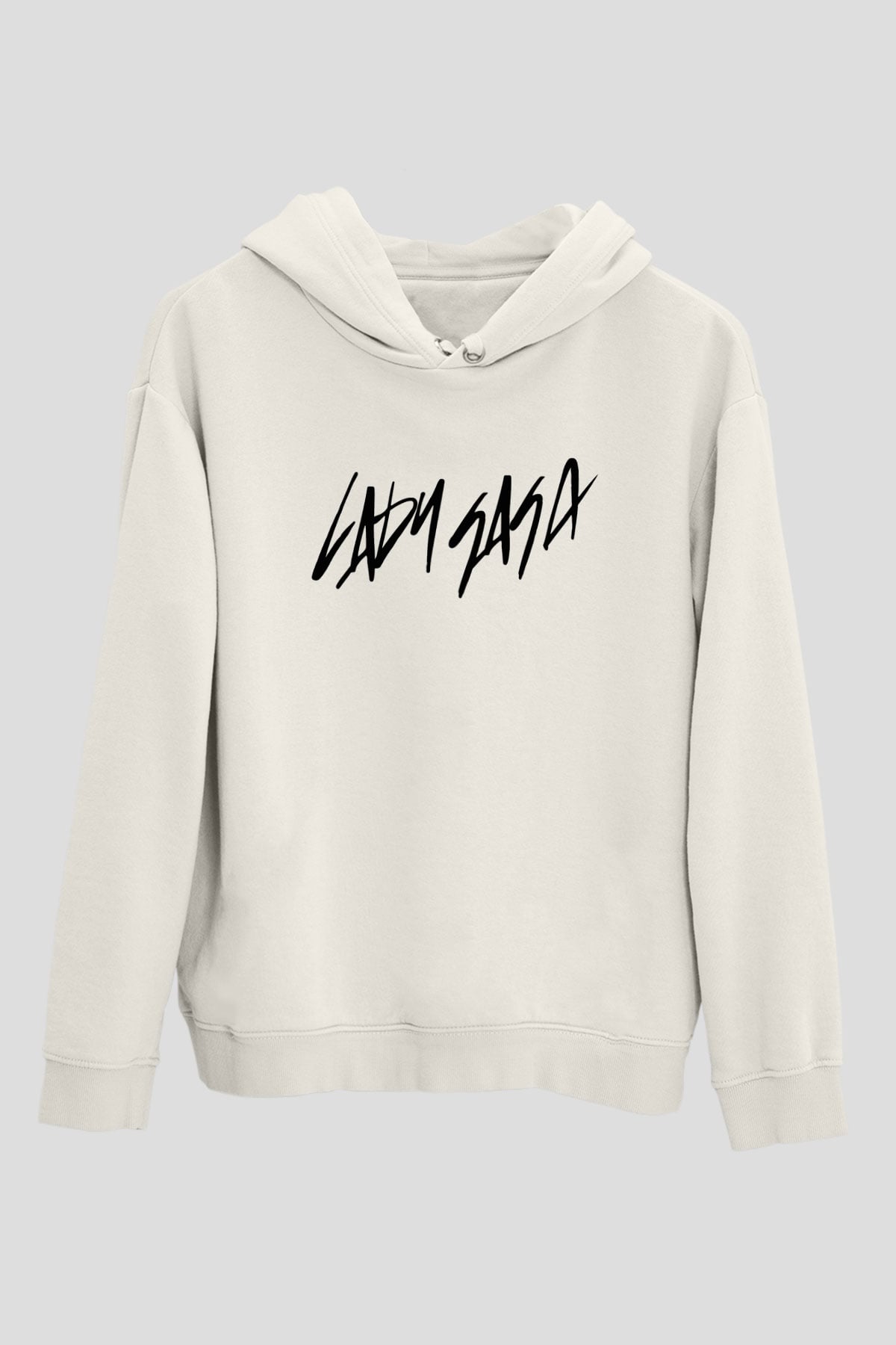 Lady Gaga Beyaz Unisex Kapşonlu Sweatshirt