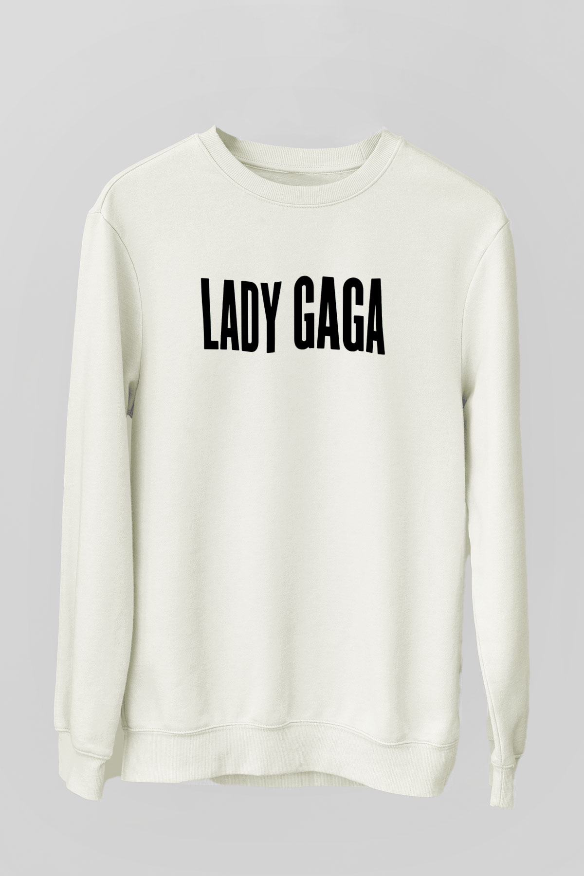 Lady Gaga Beyaz Unisex Sweatshirt