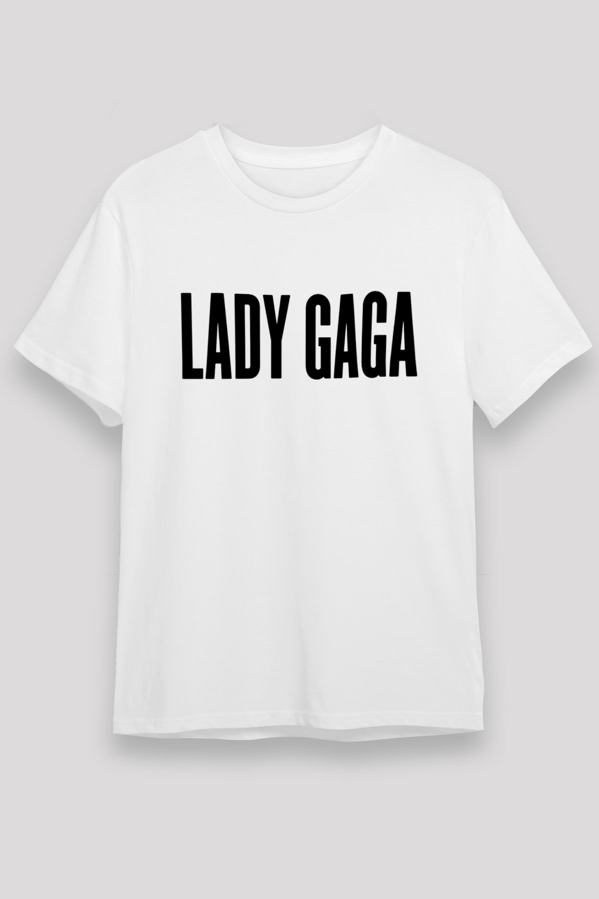 Lady Gaga Beyaz Unisex Tişört T-Shirt - TişörtFabrikası
