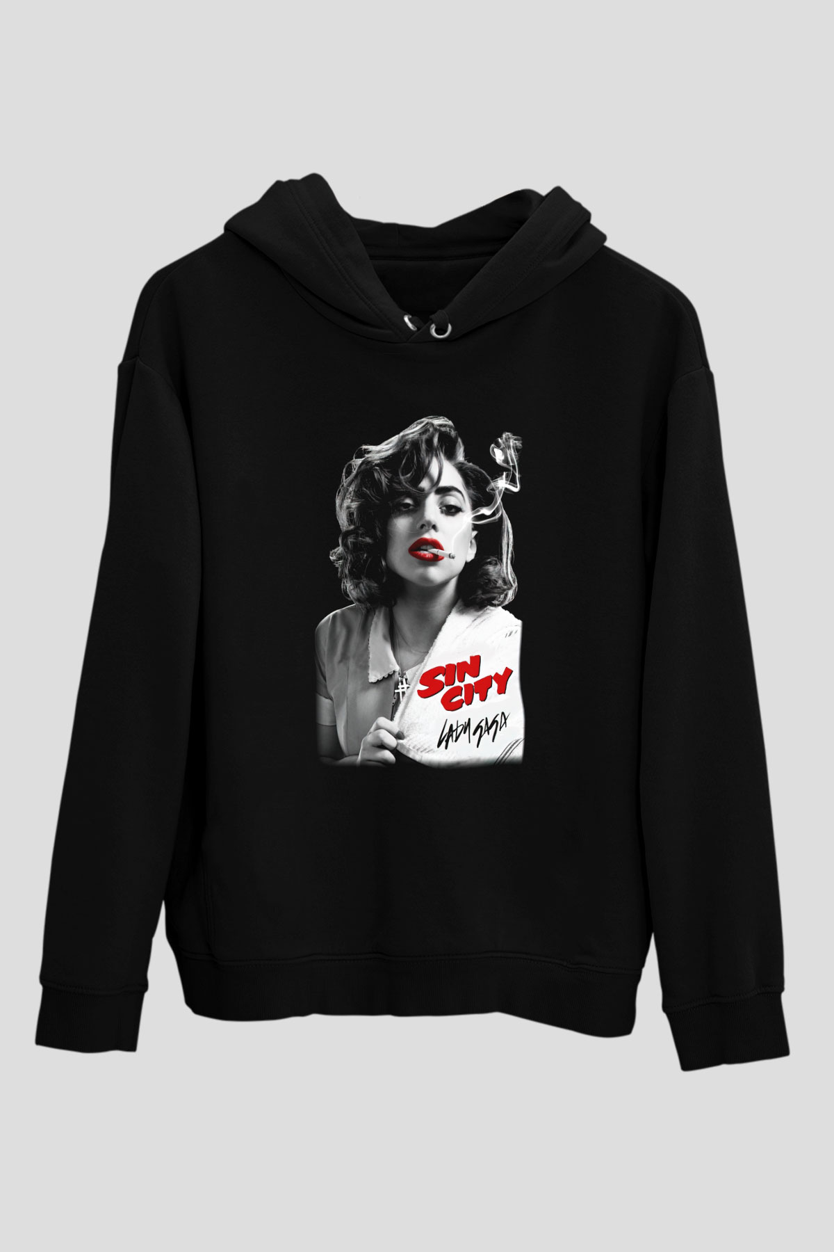 Lady Gaga Siyah Unisex Hoodie