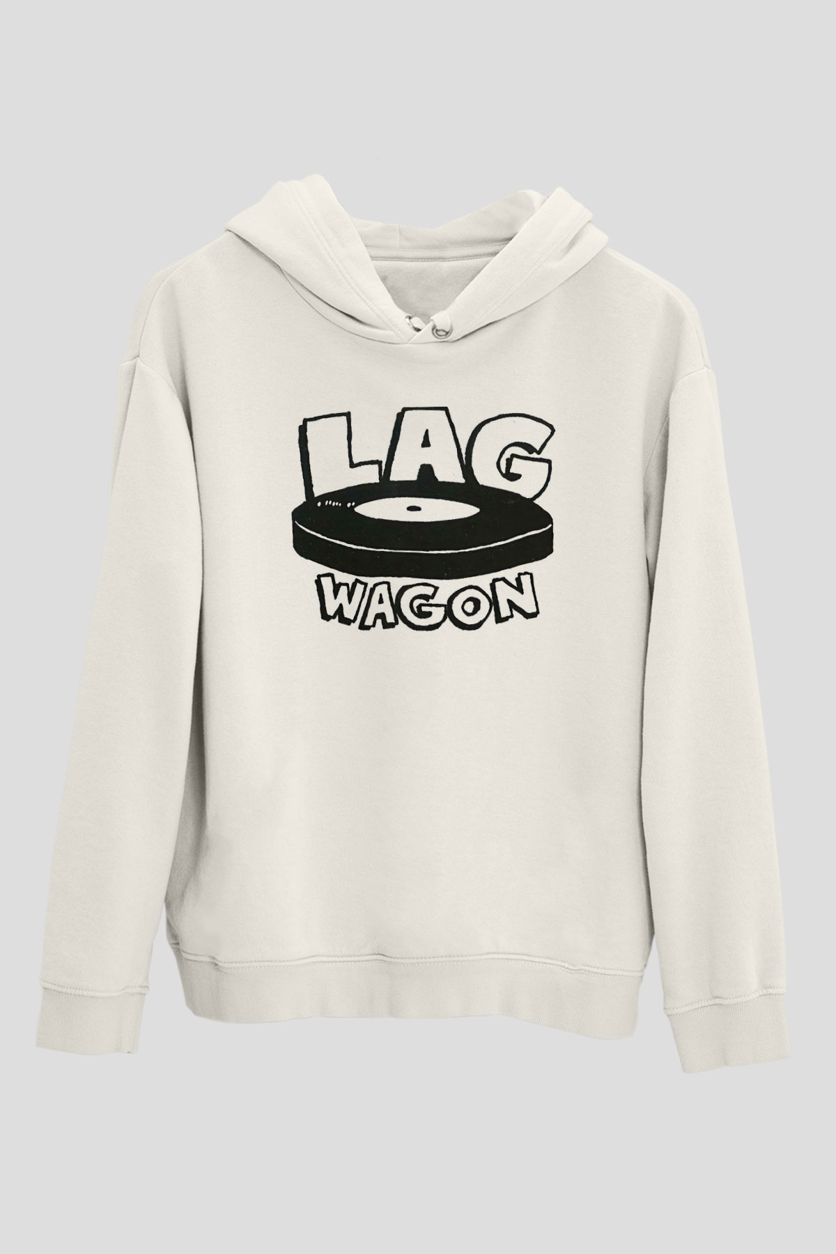 Lagwagon Baskılı Beyaz Unisex Kapüşonlu Sweatshirt