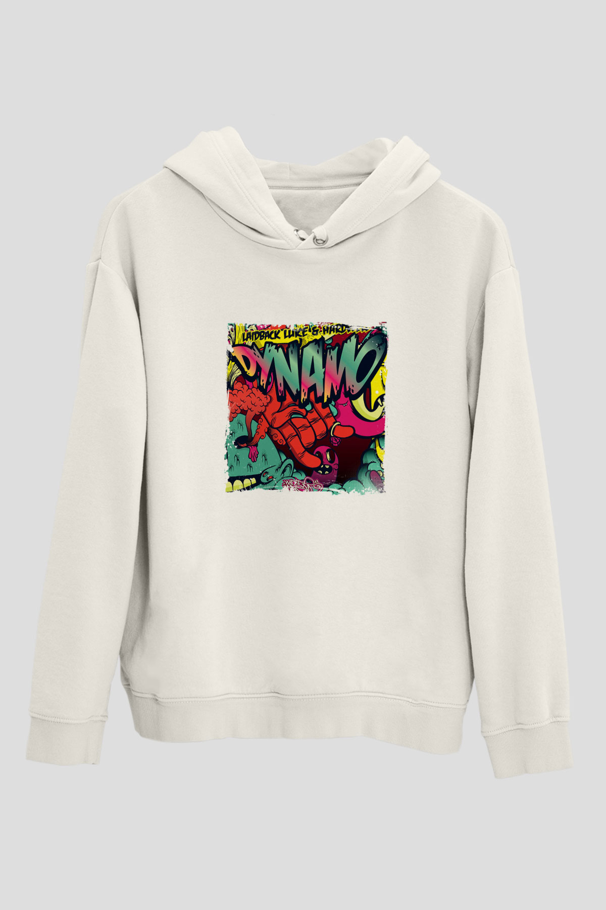 Laidback LukeBaskılı Beyaz Hoodie