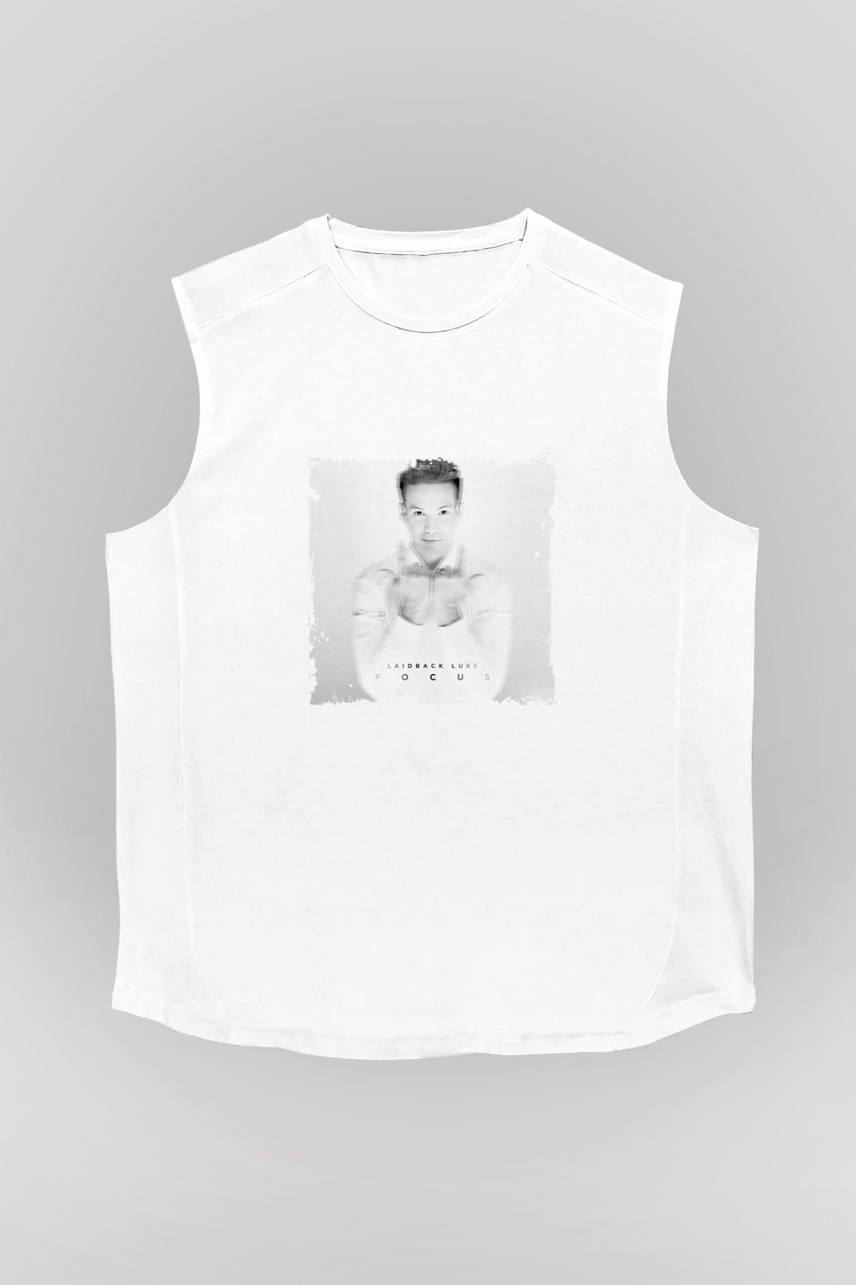 Laidback LukeBaskılı Beyaz Kolsuz Tişört