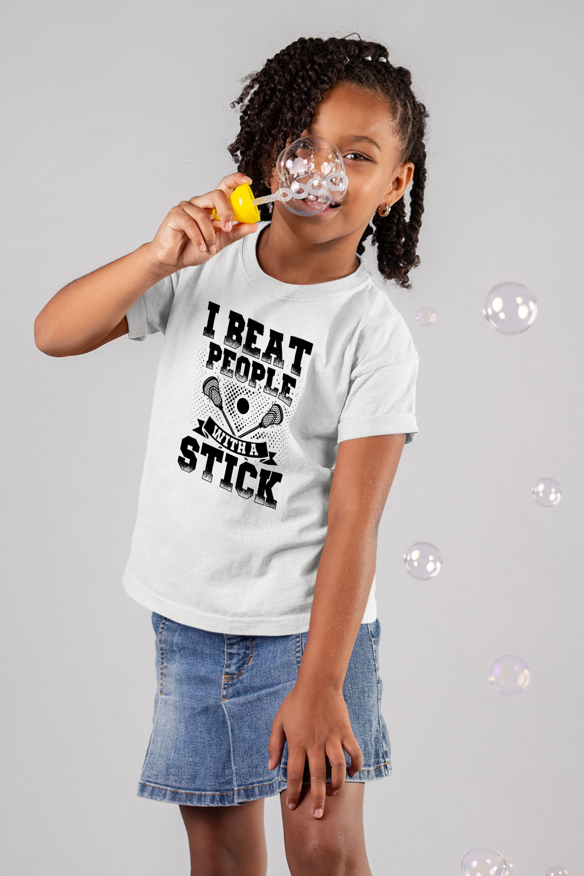 Lakros Baskılı Unisex Beyaz Çocuk Tişört - Tshirt